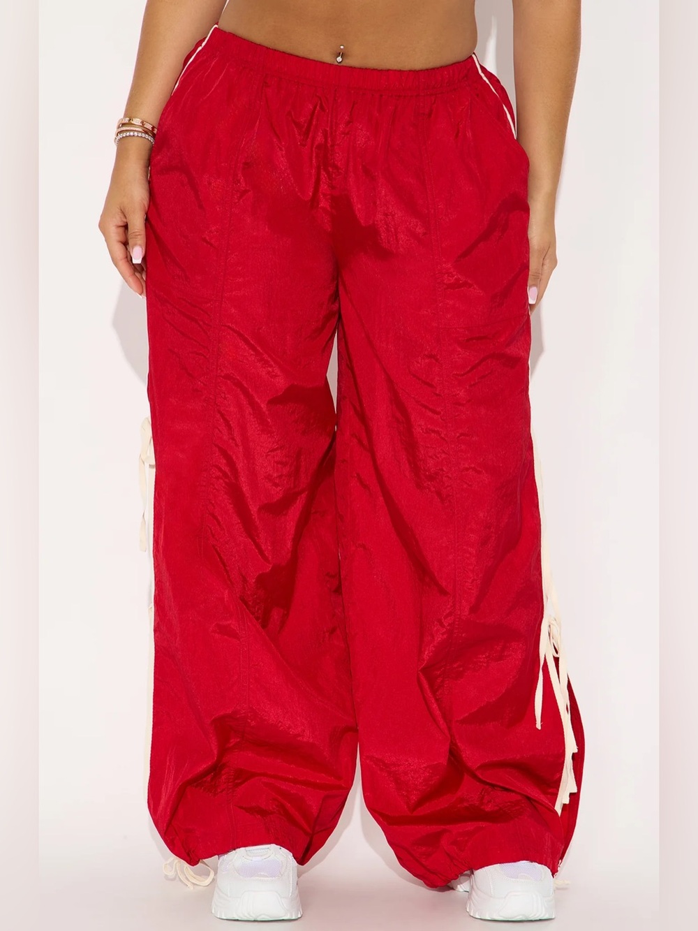 Fashion Nova Racing Through Your Mind Jogger Pant 30″ - Red